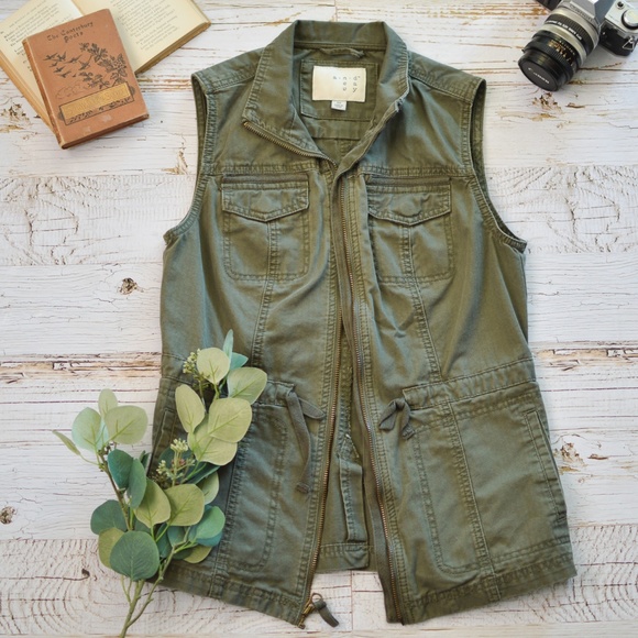 A New Day Olive Green Utility Vest 